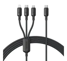PD кабель Baseus Silky 3in1 USB-C to M+L+C 100W 1.5m Black P10377706123-00 mag-6932172685119147487