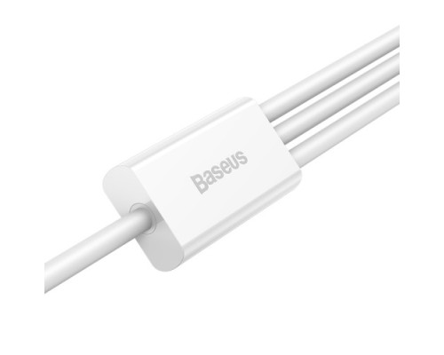 USB кабель Baseus Superior Series Fast Charging Data Cable USB to M+L+C 3.5A 1.5m White CAMLTYS-02 mag-695315620553656010
