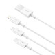 USB кабель Baseus Superior Series Fast Charging Data Cable USB to M+L+C 3.5A 1.5m White CAMLTYS-02 mag-695315620553656010