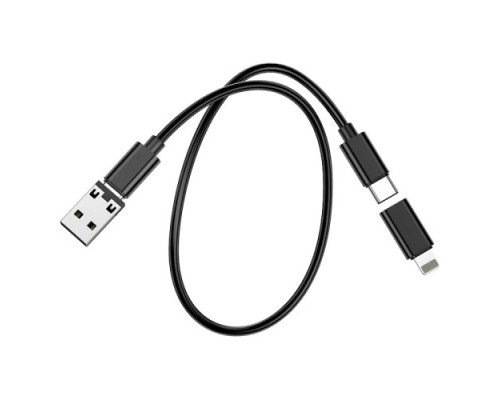 Кабель HOCO U114 Treasure box storage Multi/Micto/Type-C/Lightning/PD/Card-Pin 3A/1.2m. Black mag-6931474790750138637