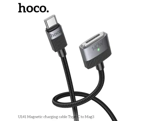 PD Кабель HOCO U141 Magnetic charging cable Type-C to Mag3 140W (28V/5A) 1.8m Black mag-6942007642088144056