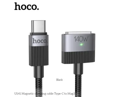 PD Кабель HOCO U141 Magnetic charging cable Type-C to Mag3 140W (28V/5A) 1.8m Black mag-6942007642088144056
