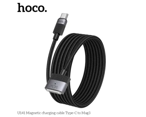 PD Кабель HOCO U141 Magnetic charging cable Type-C to Mag3 140W (28V/5A) 1.8m Black mag-6942007642088144056