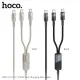 PD Кабель HOCO U139 C to C+C 100W fast charging data cable 1.2m black mag-6942007647670144067