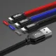USB кабель Baseus 3-in-1 Three Primari Colors (Lightning/Micro/Type-C) 3,5A/0,3m. Black CAMLT-ASY01 mag-6953156273931145781
