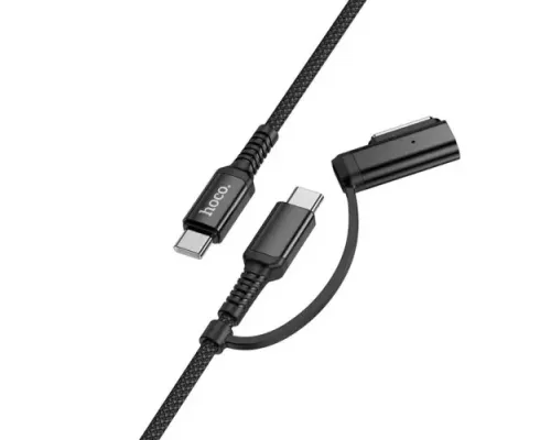 PD Кабель HOCO U142 2-in-1 magnetic C to C 240W (48V/5A)/Type-C to MagSafe3 140W (28V/5A) Black mag-6942007648943144070