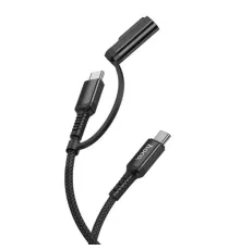 PD Кабель HOCO U142 2-in-1 magnetic C to C 240W (48V/5A)/Type-C to MagSafe3 140W (28V/5A) Black mag-6942007648943144070