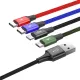 USB кабель Baseus Fast 4-in-1 Cable For lightning+Type-C(2)+Micro 3.5A 1.2M Black CA1T4-B01 mag-6953156278493145782