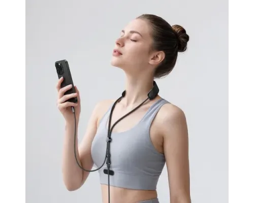 PD Кабель HOCO U145 100W charging data cable C to C neck hanging with massager Black mag-6942007662970146173