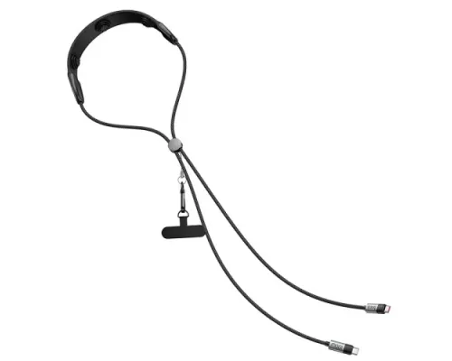 PD Кабель HOCO U145 100W charging data cable C to C neck hanging with massager Black mag-6942007662970146173