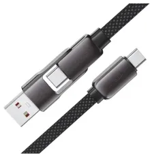 USB/PD кабель ACEFAST C13-04 zinc alloy connectors USB/Type-C to Type-C 60W 1.2m Black mag-6974316282334153269
