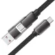 USB/PD кабель ACEFAST C13-04 zinc alloy connectors USB/Type-C to Type-C 60W 1.2m Black mag-6974316282334153269