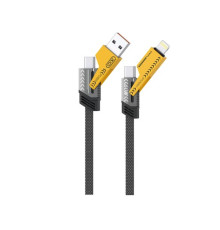 Кабель XO NB283 4-in-1 Braided Flat Cable/Data Cable Чорний mag-6920680860562132423