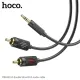 Аудіоадаптер НОСО UPA28 3.5 double lotus RCA audio cable 1.5m Чорний mag-6942007607759151411