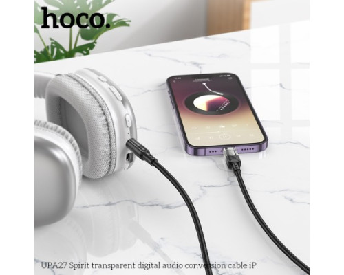 Аудіоадаптер НОСО UPA27 Spirit transparent digital audio conversion cable iP 1.2m Black mag-69420076125241497