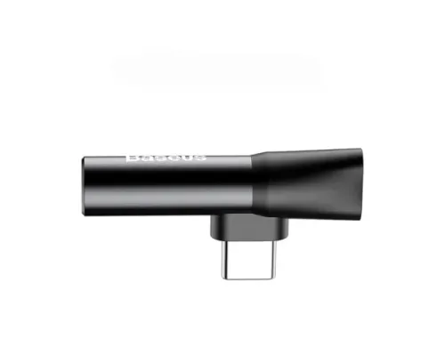 AUX-адаптер BASEUS L41 Type-C Male to Type-C/AUX(3,5) Female Black CATL41-01 mag-6953156282278145784