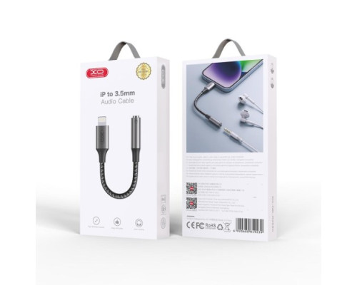 Адаптер XO NB-R258C Lightning to 3.5mm Матовий mag-6920680849239140367
