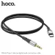 Аудіоадаптер НОСО UPA22 3,5male-Type-C silicone digital audio conversion cable 1m. Black mag-6931474769497143992