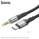 Аудіоадаптер НОСО UPA22 3,5male-Type-C silicone digital audio conversion cable 1m. Black mag-6931474769497143992