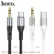 Аудіоадаптер НОСО UPA22 3,5male-Type-C silicone digital audio conversion cable 1m. Black mag-6931474769497143992