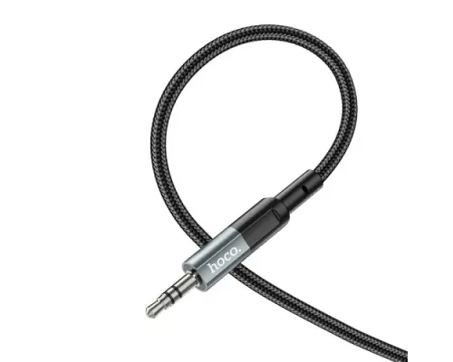 Аудіокабель НОСО UPA23 AUX audio cable 1m. Metal Grey mag-6931474783820151011