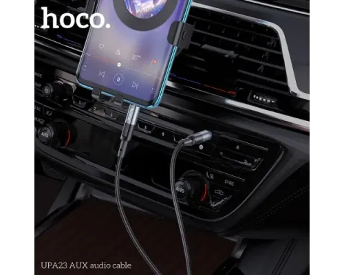 Аудіокабель НОСО UPA23 AUX audio cable 1m. Metal Grey mag-6931474783820151011