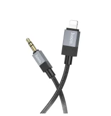 Аудіокабель НОСО UPA32A Clever Lightning 1m black mag-6942007650885152105