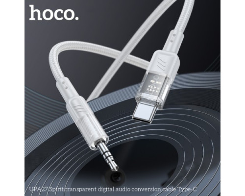 Аудіоадаптер НОСО UPA27 Spirit transparent digital audio conversion cable Type-C 1.2m Gray mag-69420076125551499