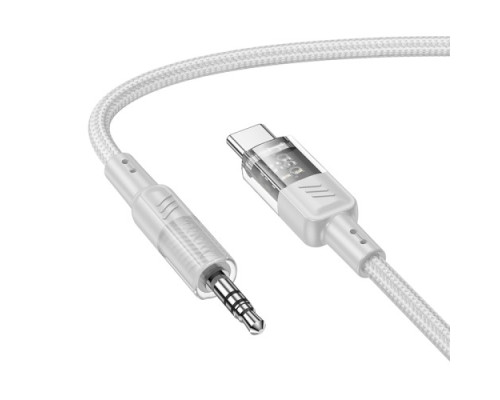 Аудіоадаптер НОСО UPA27 Spirit transparent digital audio conversion cable Type-C 1.2m Gray mag-69420076125551499