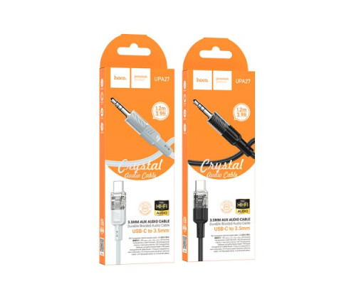 Аудіоадаптер НОСО UPA27 Spirit transparent digital audio conversion cable Type-C 1.2m Gray mag-69420076125551499