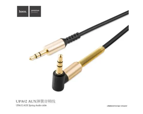 Аудіокабель НОСО UPA02 боковой 1m. Black mag-6957531025665153146