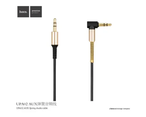 Аудіокабель НОСО UPA02 боковой 1m. Black mag-6957531025665153146