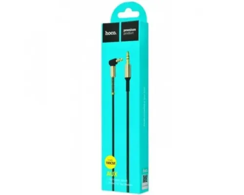 Аудіокабель НОСО UPA02 боковой 1m. Black mag-6957531025665153146