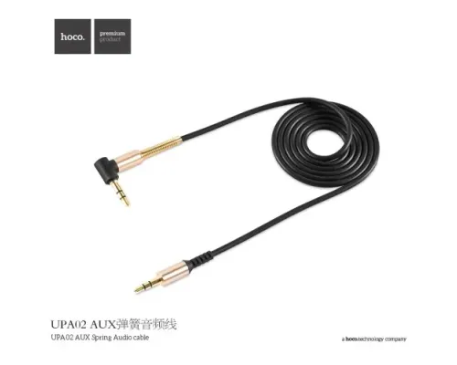 Аудіокабель НОСО UPA02 боковой 1m. Black mag-6957531025665153146