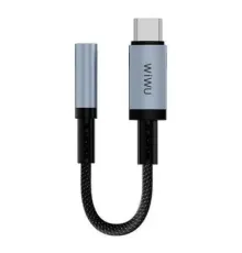 AUX-адаптер WiWU Legend Audio Convertor USB-C to 3.5mm Wi-C047T 0.15m Black mag-6976975619292153578