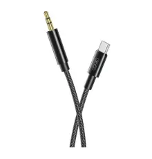 Аудіо-адаптер XO NB-R211B Type-C to 3.5mm cable Чорний mag-6920680827688150731