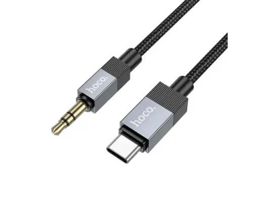 Аудіокабель НОСО UPA32B Clever Type-C 1m black mag-6942007650908152106