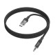 Аудіоадаптер НОСО UPA27 Spirit transparent digital audio conversion cable Type-C 1.2m Black mag-69420076125481500