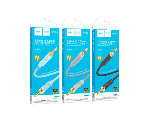 Аудіокабель НОСО UPA30 Friend 1m. Black mag-6942007625463137290