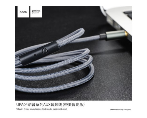 Аудіокабель НОСО UPA04 Noble Sound (with Mic) 1m Tarnish mag-6957531051572839
