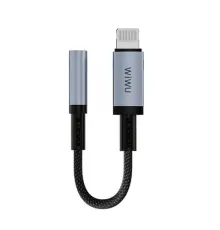 AUX-адаптер WiWU Legend Audio Convertor Lightning to 3.5mm Wi-C047L 0.15m Black mag-6976975619308153579
