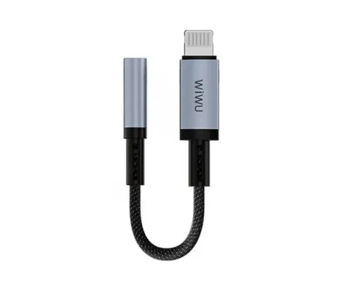 AUX-адаптер WiWU Legend Audio Convertor Lightning to 3.5mm Wi-C047L 0.15m Black mag-6976975619308153579
