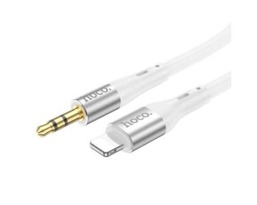Аудіоадаптер НОСО UPA22 3,5male-Lightning silicone digital audio conversion cable 1m. White mag-6931474769480132375