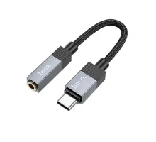 Аудіокабель НОСО UPA32C Clever converter Type-C to 3.5 1m black mag-6942007650922152107