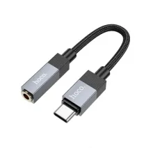 Аудіокабель НОСО UPA32C Clever converter Type-C to 3.5 1m black mag-6942007650922152107