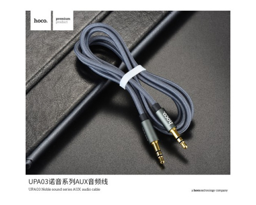 Аудіокабель НОСО UPA03 Noble sound 1m Сірий mag-695753105156558173