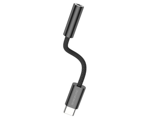 Адаптер BOROFONE BV15 Type-C digital 3.5 audio converter чорний mag-6974443385069140905