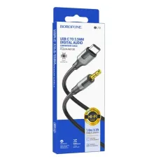 Аудіокабель BOROFONE BL19 Creator digital audio for Type-C/1m чорний mag-6941991108334146257