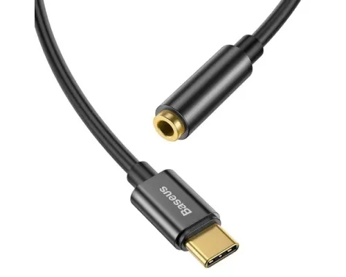 AUX-адаптер Baseus Type-C Male to 3.5mm Female Adapter L54 Black CATL54-01 mag-6953156297845146483
