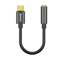 AUX-адаптер Baseus Type-C Male to 3.5mm Female Adapter L54 Black CATL54-01 mag-6953156297845146483